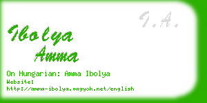 ibolya amma business card